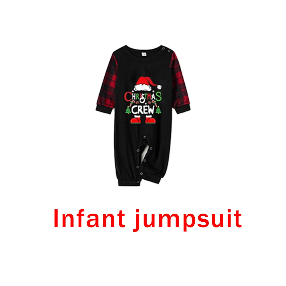 2025 New Year Christmas Cosplay Costume Pajama 2Pcs Santa Claus Hat Pattern Printed Pyjama Homewear Autumn and Winter Loungewear